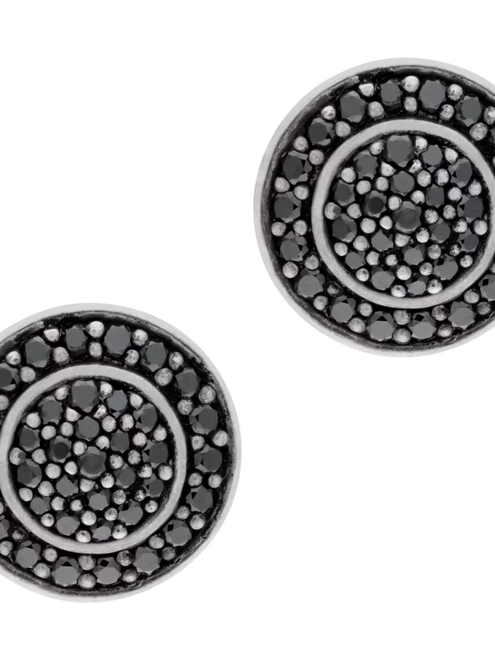 David Yurman Cerise Black Diamond Stud Earrings
